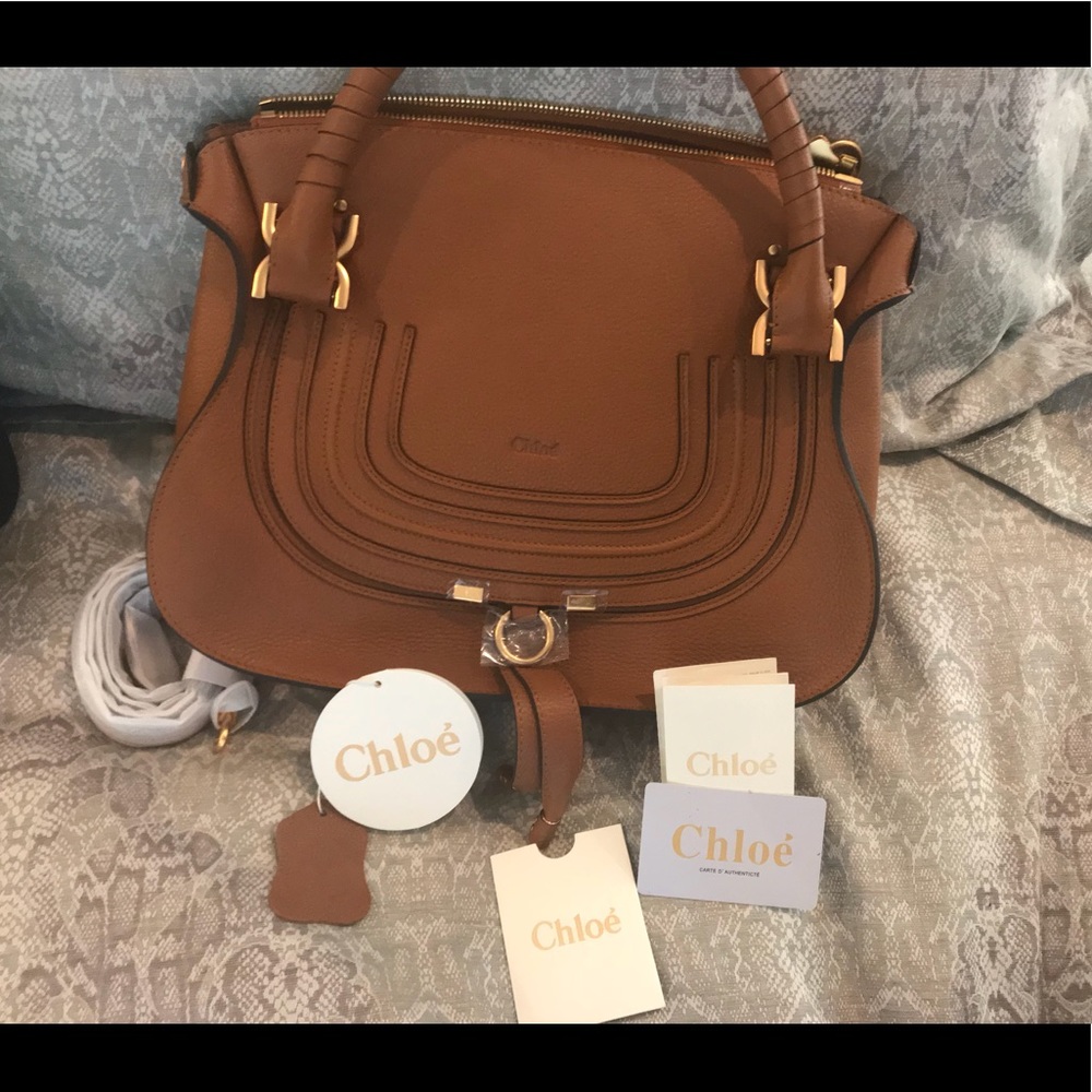 Chloè Marcie Handbag ( color - tan )